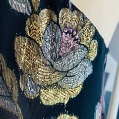 1970s 1980s Metallic Floral Tank Disco Camisole New Wave Romantic Goth
