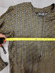Vintage Studio Silk by Jordan 100% Silk ChainPrintBlouse XL Hidden Buttons Retro