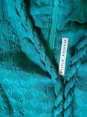 Vintage 1980’s Stanley Platos Green Silk Braided Dress S Preppy Academia