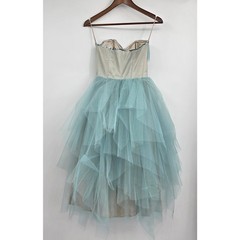 Vintage 50s Ice Blue Cupcake Dress Fairycore Balletcore Prom Tulle Party XXS