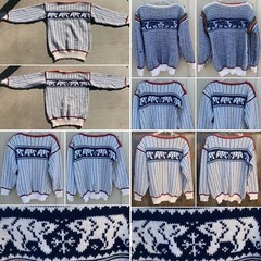Vintage Wool Sweater Bears Polar Bear Boat Neck 22 inches Pit To Pit