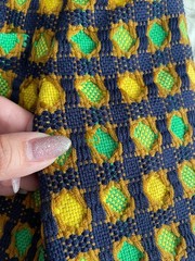 Vtg 90s PRADA Classic Tweed Textured Check Blazer Jacket Virgin Wool 40 Colorful