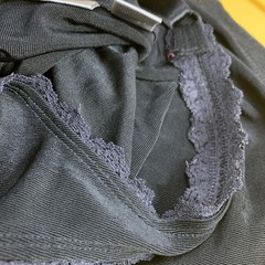 VTG Chico’s Travelers Tank Top Blk Lace Trimmed Cami Acetate Stretch Feminine L