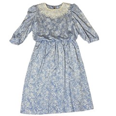Vintage 70’s 80’s Lady Carol Petites of New York Sz 12 Dress Women’s Lace Collar