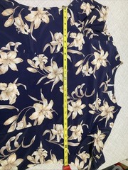 Vtg 90s Jaclyn Smith Floral Skirt Blouse Set Plus 24W 26W Navy Lily Flowy Summer