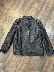Vtg Avant Garde LG80s Punk New Wave Real Leather Motorcycle Jacket Jackson Vibe