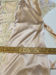 Vintage Eve Stillman M 100% Silk & Lace Robe Cut Tag Pink Romantic Designer