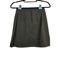 La Belle Olive Green 3/4 Sleeve Blazer Mini Skirt Suit Set Size 3