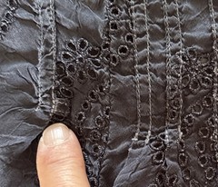 Vintage ‘90s Johnny Was Black Gray Embroidered Eyelet Sleeveless Sun Dress Sz M