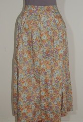 1970’s Jaeger – London Floral Print Cotton Button Skirt sz 8 w- 29 – 30