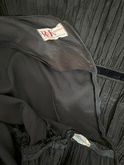 1950s Black Velvet and Taffeta Dress by R&K Originals, Extra Small to Small