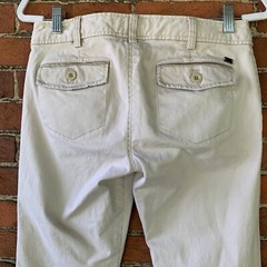 Vtg 90s/Y2K Abercrombie Khaki Chino Size 4 Low Rise Preppy Distressed Cuffed