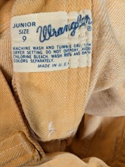 Vintage Wrangler Womens 9 Tan Bell Bottom Jeans USA Flare Western USA Boho