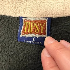 Vintage Tipsy Yosemite National Park Fleece Jacket Green Small Made in USA Zip