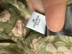 VTG 90’s Matching Floral Skirt & Blouse Size 8/10 Green Pink Flowers Rayon Poly