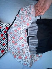 VTG 80S 90S WOMENS POLKA DOT LOUD RETRO NEW WAVE WIGGLE DRESS