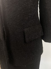 Vintage Boucle Wool suit SIZE SMALL black MYRON LOUIS BOSTON 60s retro pencil