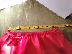 Skirt Half Slip Deena Red Shiny Silky Glossy Farr West Style Small 2 Side Slits