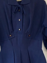 1950’s Vintage Nathan Strong Navy Travel Business Dress Side Zip No Tags