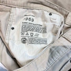 Gap 1969 Sexy Boyfriend Corduroy Distressed Ripped Pants Beige Tan EUC Sz 27r