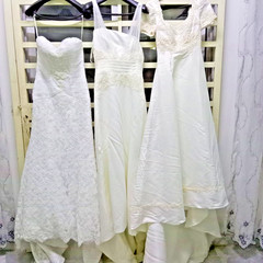 Bridal Wedding Dresses Gown Lot of 3 Vintage Bundle 80s-90s Size S-M