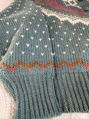 Vintage IVY Hand Knit Fair Isle Cardigan from 1989 Women’s Small