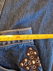 Vintage Lawman Highrise Jeans – Suede Leather Studs – No Pockets – 27×33