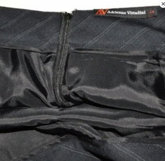 ADRIENNE VITTADINI vtg 90’s SIZE 12 JACKET 14 SKIR SUIT BLACK STRIPED 2 PC SET