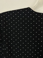 Vintage Virgo II Midi Dress Womens 8 Black Polka Dot Union Label 80s Office Read