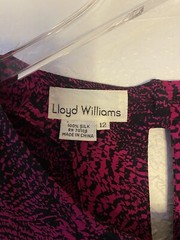 Vintage Lloyd Williams 100% Silk Drop Waist Ruffle Dress SZ 12 42.5” Bust Neiman