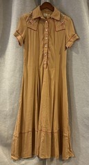 Vintage Western Rodeo Embroidered Floral Dress