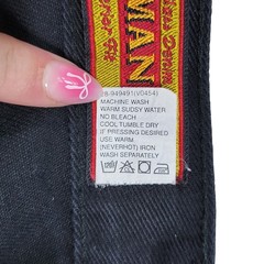 Lawman Western Jeans Womens 9 Black Studded Side High Rise Vintage Denim Cowgirl
