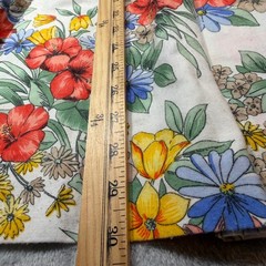 Vintage Koret 90s Floral Tropical Midi Skirt Size 18W Multicolor Poly Rayon