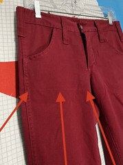 Vintage 70s Bell Bottom Pants 31×33 Wide Leg Flare Bareback Big Belt Loops Twill