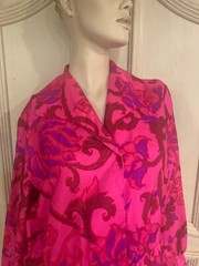 Vintage 1970s Lord & Taylor Teahouse Silk Pink Kaftan Caftan Victorian Dress