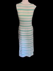 Courreges 1970s Aqua/White Striped Dress