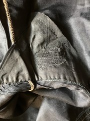 Antique 1910s Edwardian Half Mourning Black Shirtwaist Lace Pin Pince Nez S