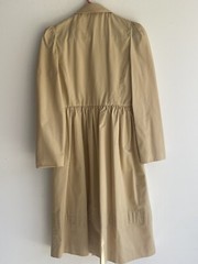 VTG Trench Coat Dress Albert Nipon Coature Lined Secretary Geek Sz 4 Minimalist