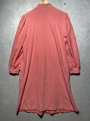 VTG Vanity Fair Robe Sz M pink fleece Embroidered Trim Zip USA Dacron Polyester