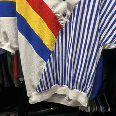 Cape Cod Sportswear Adult Color Block Polo Tee Shirt USA Made Small Vintage 90s