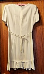 Vintage 1980’s Betsy’s Things Rayon/Acetate Dress Ivory Women’s Size 9/10
