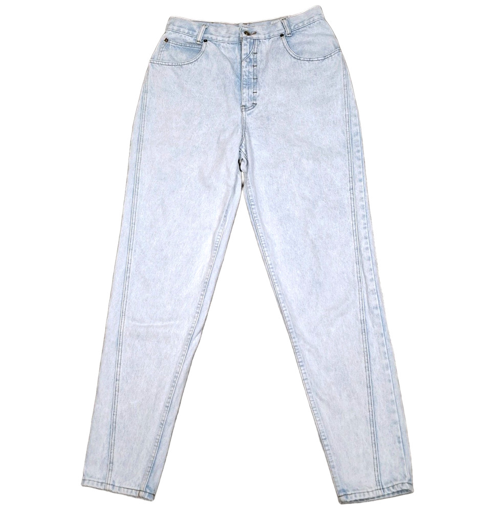 VTG Lawman Jeans Women Sz 13 Western High-Waist Light Wash Tapper Denim Pant 80s