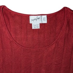 1950s Vintage Jacqueline Ferrar Silk Ribbed Sweater, Size L