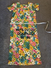 Vintage 1960’s Moana Kai Honolulu Hawaiian Dress Muu Muu Maxi Psychedelic Floral