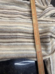 Vintage 70s Casa de Lana Wool Striped Hooded Coat Tie Sz 7 HTF pl