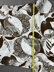 Vintage 70s Pykettes Women’s L Brown White Paisley Short Sleeve Retro Fashion
