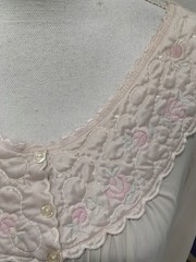 Vtg Lorraine Silky Nylon Soft Pink Nightgown Embroidered Lace Trim USA Large