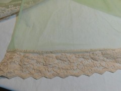 VTG TOSCA LINGERIE OF CALIFORNIA PEIGNOIR SHEER CHIFFON NIGHTGOWN & ROBE LACE M