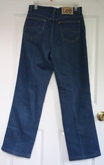 Vtg Lee 13 Blue Jeans 29″ Waist Denim Cotton Poly USA Union Made