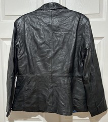 VTG Wilsons Leather Jacket Women’s Sz Large Black Pelle Studio Y2K Softshell